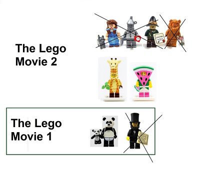 SEALED LEGO MOVIE 1 & 2 - 71004 SERIES 71023 GIRAFFE PANDA WATERMELON