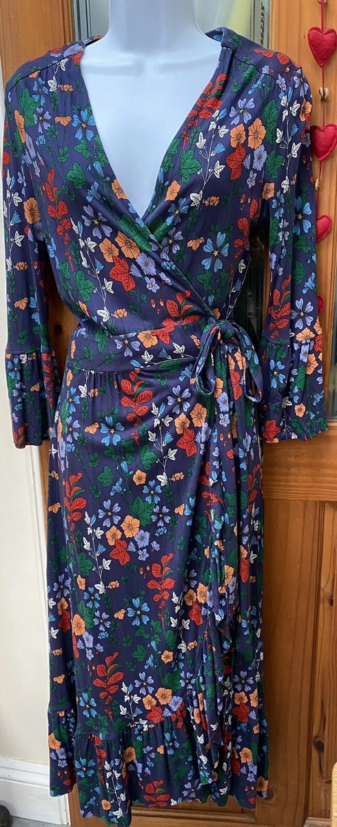 LK BENNETT VIKA WRAP DRESS SIZE UK10