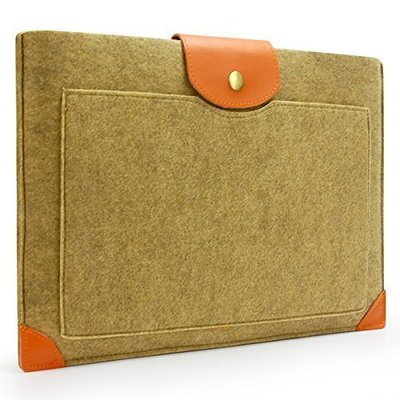 *NEW* PREMIUM Felt & Leather Case Sleeve Pouch for13''  Laptop Notebook or Tablet