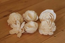 Assorted Mixed Sola Wood Flowers 2" - 2.5" - Set of 12