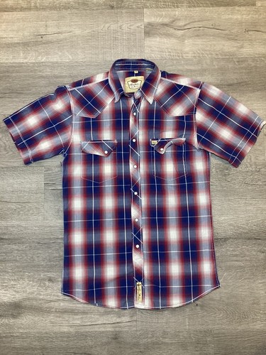 Larry Mahan Men's Red Blue White Plaid 