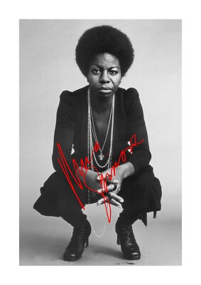 Nina Simone 2 A4 reproduction autograph photograph poster choice of frame