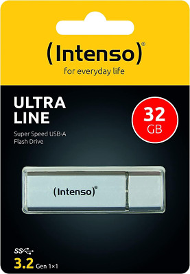 Intenso Ultra Line 32 GB USB-Stick USB 3.0 Super Speed Drive Aluminium silber