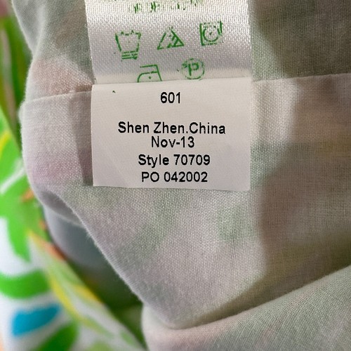 Lilly Pulitzer Fryer Elephant Ear Shift Dress Womens Sz 12 Green Floral Short - Picture 6 of 11