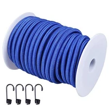 1/4" Elastic Cord Crafting Stretch String 40kg X 50ft With 4 More Hooks Blue Col