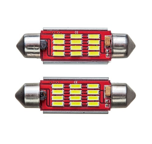2x 12 SMD LED 36mm C5W 239 272 Festoon White Number Plate Light Bulbs Error Free
