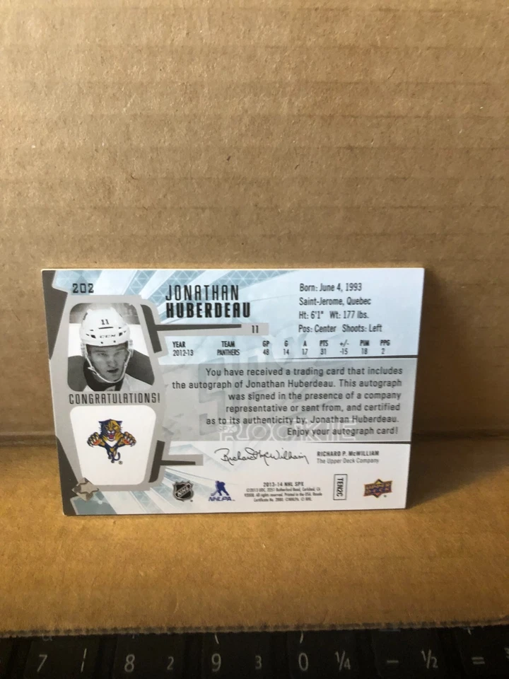 2013-14 SPx #202 Jonathan Huberdeau JSY AU 175/249 - Image 2 of 2