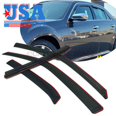 Lightronic WV94432 Outside-ount Side Window Visor Deflector Rain Guard