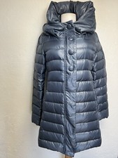Max & Co Max Mara Down Filled Quilted Puffer Coat Us Sz 4 Blue Pockets Collared