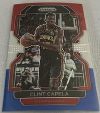2021-22 Prizm Basketball Clint Capela Atlanta Hawks Red White & Blue Prizm #187