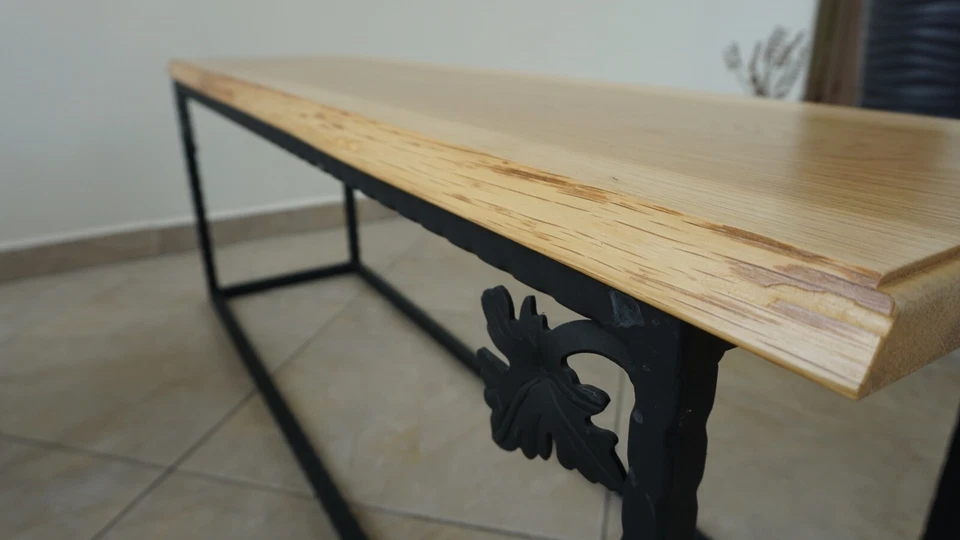 Live edge wood coffee table / bench - Image 2 of 2