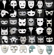 DIY Unpainted Mardi Gras Venetian White Blank Halloween Costume Masquerade Mask