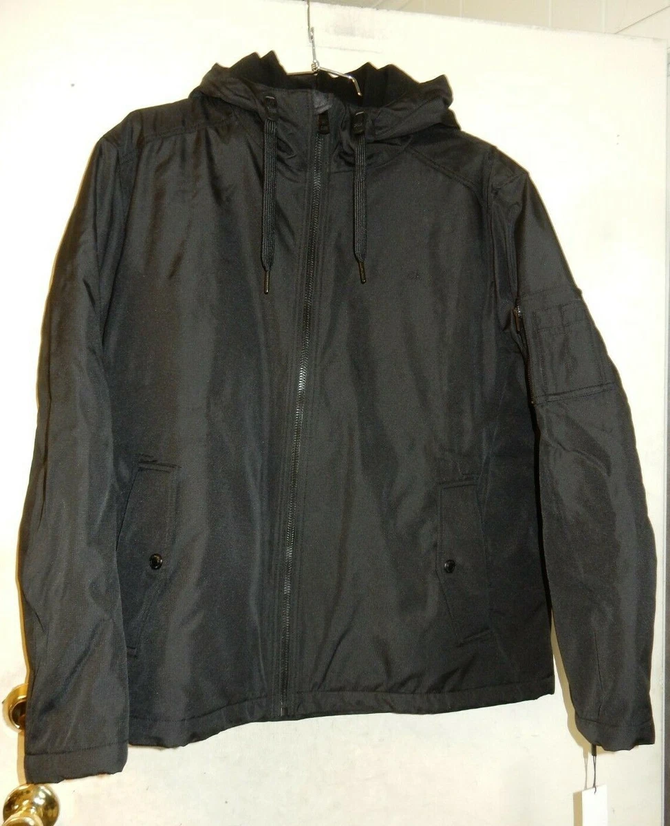 Calvin Klein Men s Ripstop Hooded Jacket Size XXL Black eBay