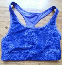 CHAMPION SPORTS BRA Blue Sz SMALL Wirefree Racerback EUC