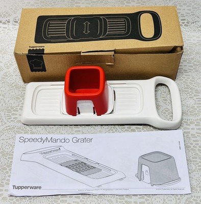 Tupperware Speedy Mando Food Grater Non-Electric White & Red