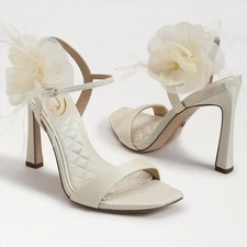 Sam Edelman Shoes Women's Size 10 Leana Pearl Silk Flower Heels Bridal Dressy