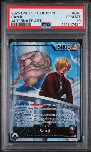 One Piece Op12-041 Legacy Of The Master Sanji Alternate Alt Art Leader PSA 10