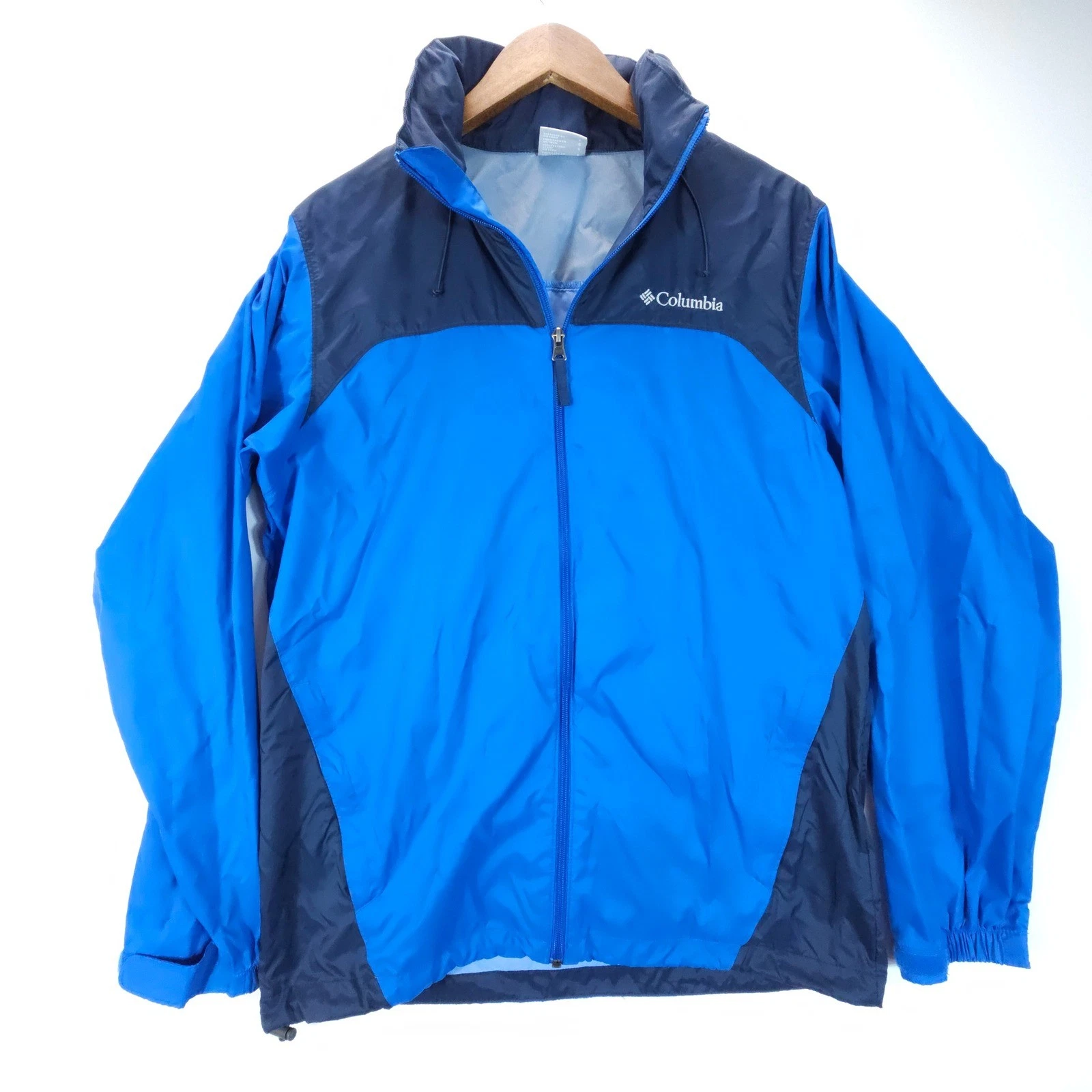 Columbia Jacket Men S Blue Streetwear Full Zip Windbreaker Lightweight