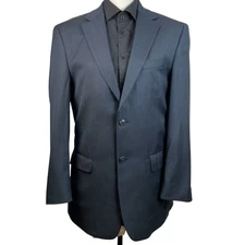 Jos. A. Bank Travelers Wool Blazer Sport Coat Jacket 39R Navy Blue Tailored Fit