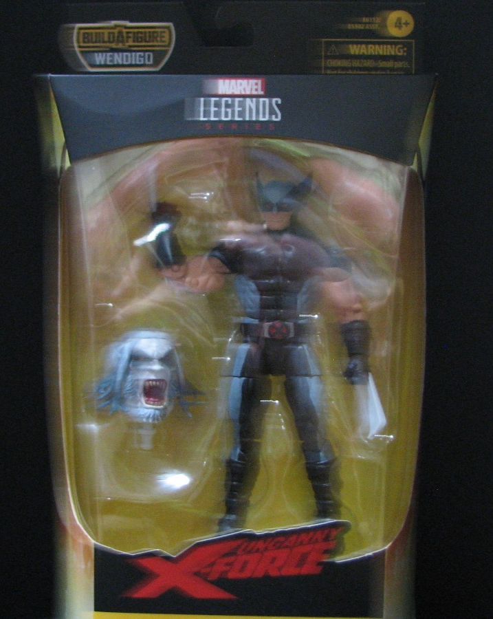 Marvel Classic Hasbro Marvel Legends Series 6 Collectible Action Figure Wolverine Toy (X-Men/X-Force Collection) – with Wendigo Build-A-Figure Part, Brown/A