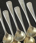 Set 6 Rare Antique Gorham Sterling Silver H205 Salt Spoons American 2.5” Mono G