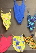 Lot Of 6 Vintage Swimsuits 90  s, Small - Medium