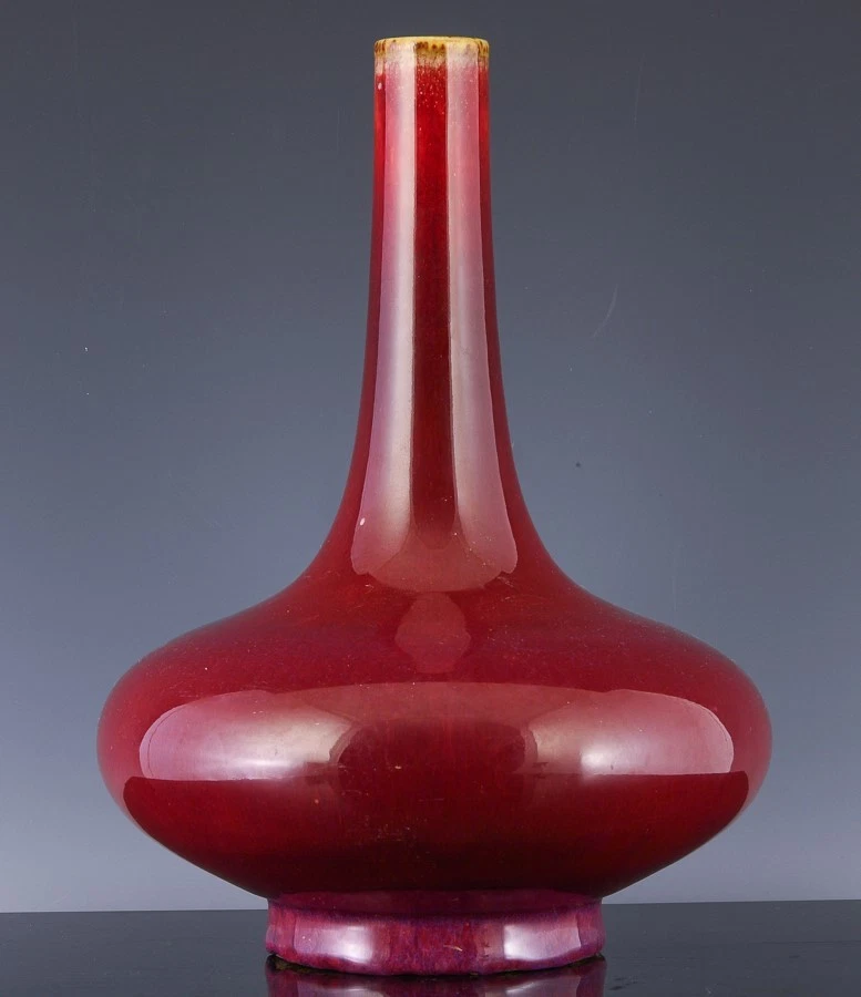 红色中国古董花瓶| eBay