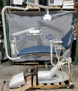 DCI Edge Series 4 Dental Exam Chair W/ LED Light and Delivery Unit Blue Ergoback