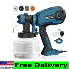 Paint Sprayer, 700W HVLP Electric Paint Sprayer, 1200ML Tank 4 Nozzles