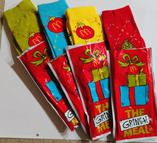 Grinch 2025 McDonald's Adult Meal Socks Set of 4 Factory Sealed Unopened w/Codes