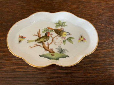Herend Rothschild Bird Miniature  Tray Jewelry Coins