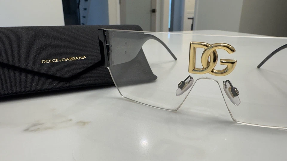 Dolce & Gabbana DG Logo Geometric Transparency Sunglasses  - Image 4 of 4