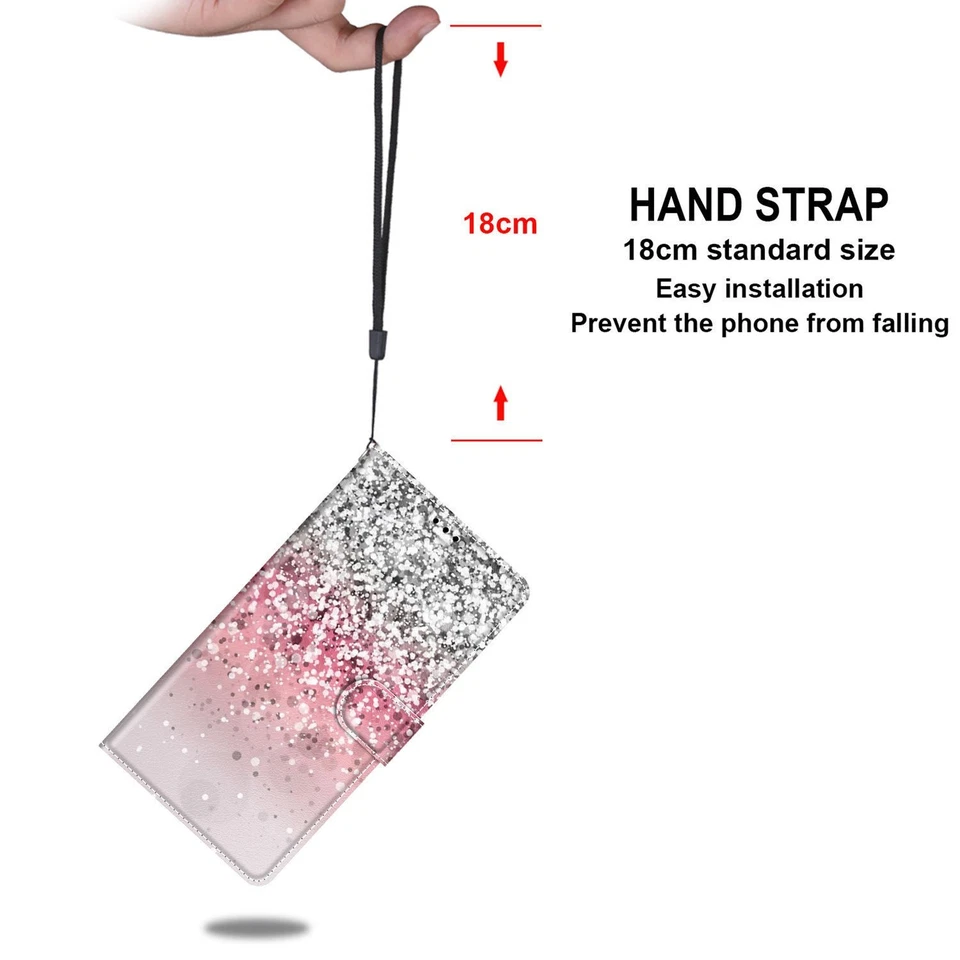 Luxury Fashion Card Wallet Case For Various Phone Women Girl Flip Holder Cover - Image 3 of 4