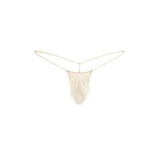 SKIMS Faux Hair Micro String Thong - Clay Blonde Straight - Small - New IN HAND