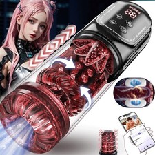Male Thrusting Licking Massager Sex Toys Cup Stroker APP Control Pump Enlarger