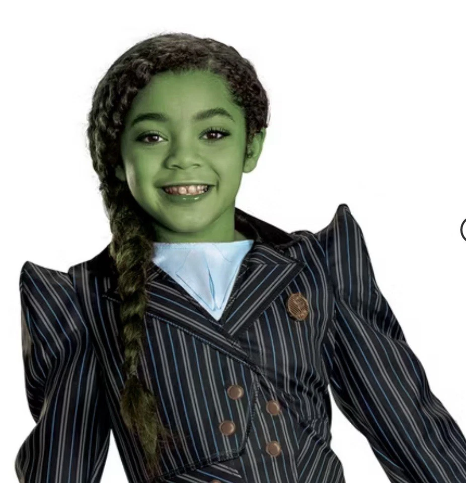 Vestido Disfraz Clásico NBCUniversal Niñas Wicked the Musical Elphaba Shiz 10-12 Foto 4 de 4