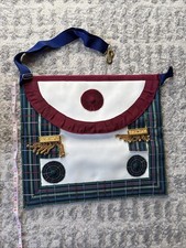 Masonic Freemasons Ceremonial Apron + Leather Case Vintage 1950’s/60’s Regalia