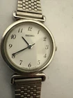 Seiko 4N21-0052 Quartz Watch Silver Tone Mesh Bracelet Runs Japan *28