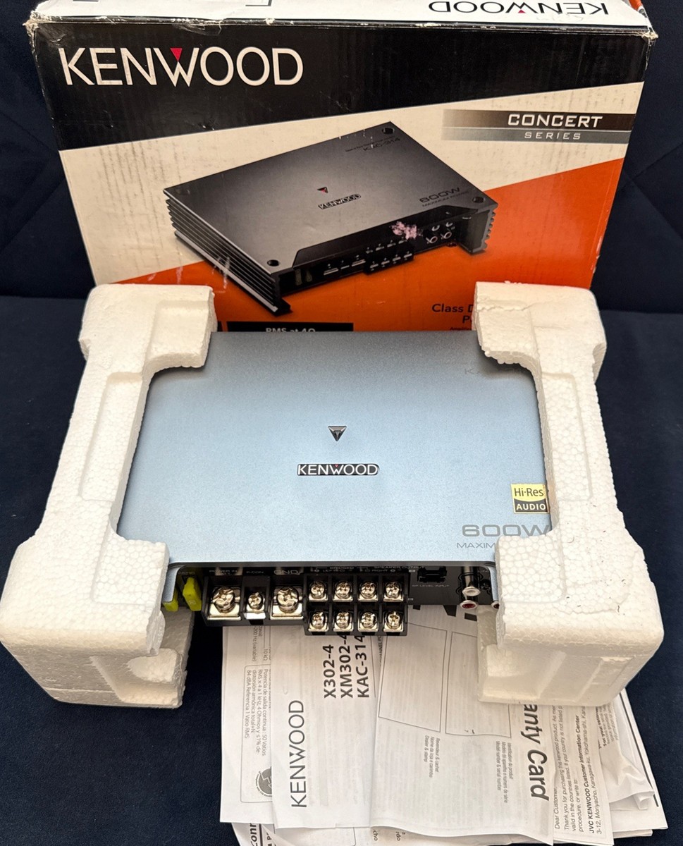 Kenwood KAC-314 4 Channel Amplifier Class D 600W Car Audio Stereo