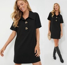 Tuckernuck Black Scout Short Sleeve Collared Mini pockets Dress Size Medium