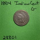 1884 Indian Head Cent / Penny 1c  Good