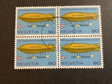 ICOLLECTZONE Switzerland 602 Zeppelin Block Aviation XF used (1)