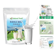 Rich Whole Milk Powder - Kosher Certified, Perfect for Drinks and Recipes, 32 oz