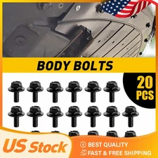 40X Car Body Bolts Screw Fastener Fender M6-1.0x 16mm Hex- Long-10mm 17mm Washer