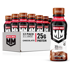 Muscle Milk Genuine Protein Shake, Chocolate, 25g Protein, 11.16 fl oz, 12 Pack