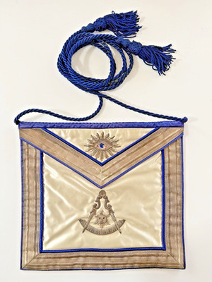 1938 Freemason Masonic Apron Erie Lodge No 161 F&AM Bullion Embroidery