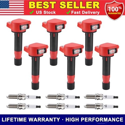 6 High Performance Ignition Coil Spark Plug set for Acura TSX 3.5L V6 2010-2014