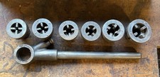 Matrices de filetage de tuyau Tolède et poignée à cliquet 1/8 à 3/4 NPT