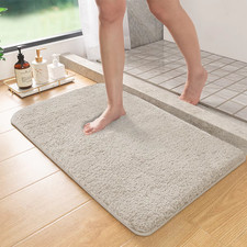 Long Hair Absorbent Non Slip Bathroom Mat Shower Toilet Entrance US