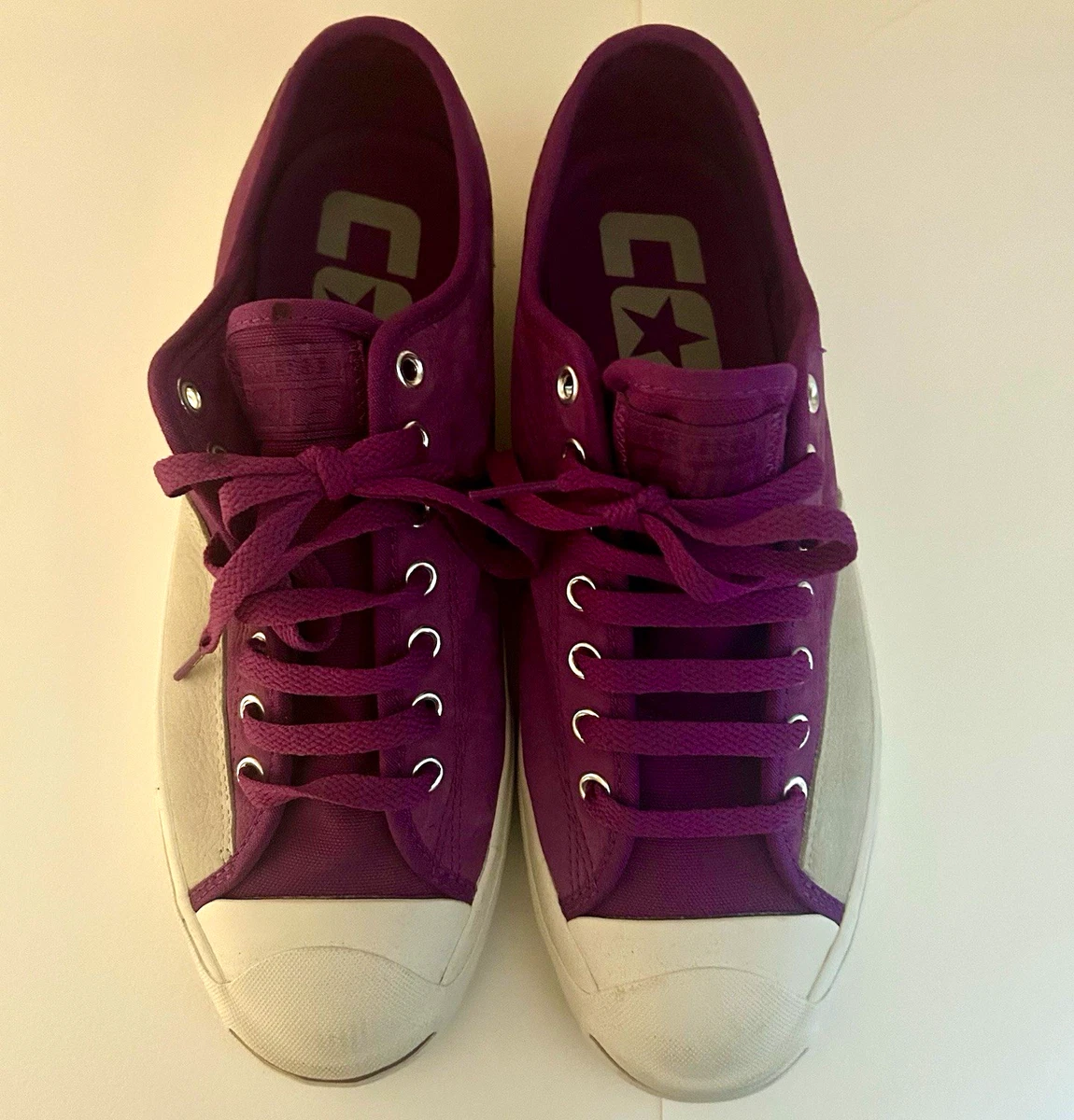 Converse Jack Purcell Pro Herren Low Top Turnschuhe Lila/Weiß Schnürschuhe UK 9